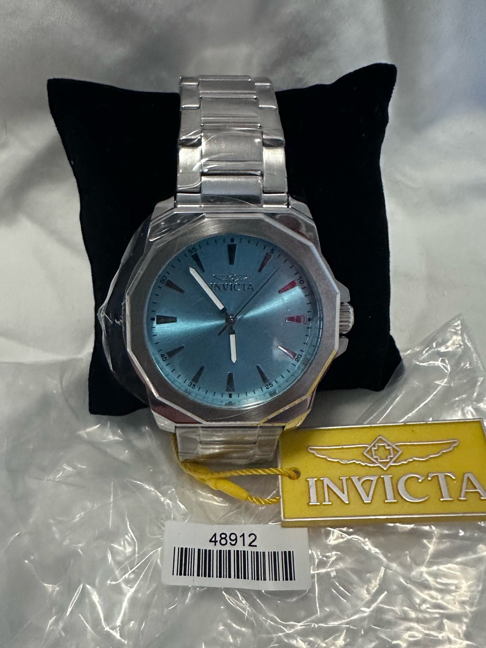 Invicta Speedway NWT Men's 48912 Light Turquoise Blue Stainless Steel Watch Box